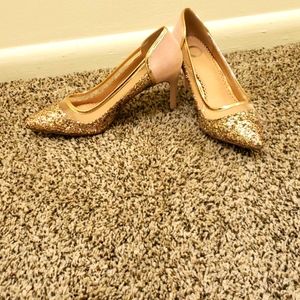 Rose Gold and Blush Pumps